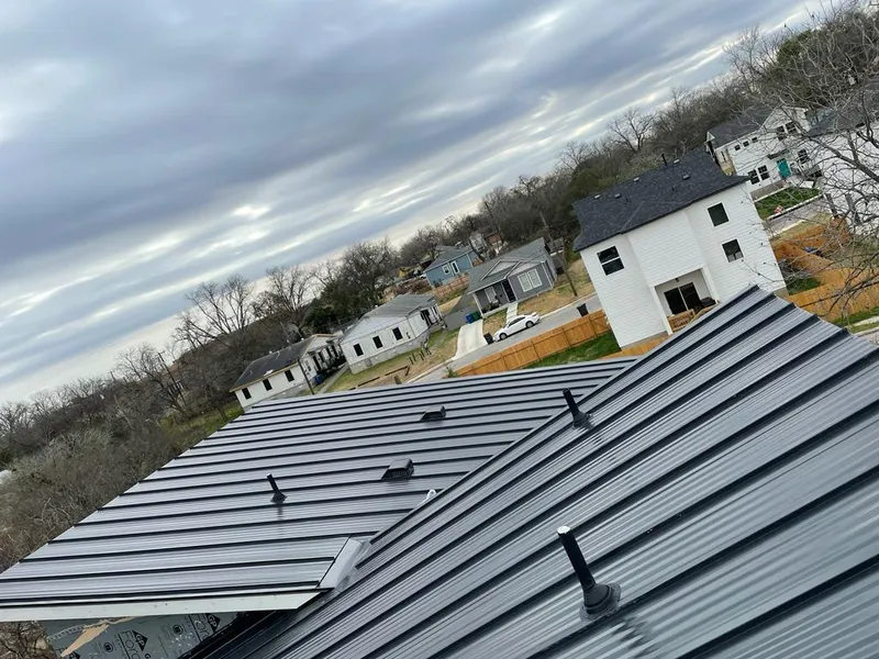 Standing seam metal roof panels with vents for Skylight Repair in Muncie